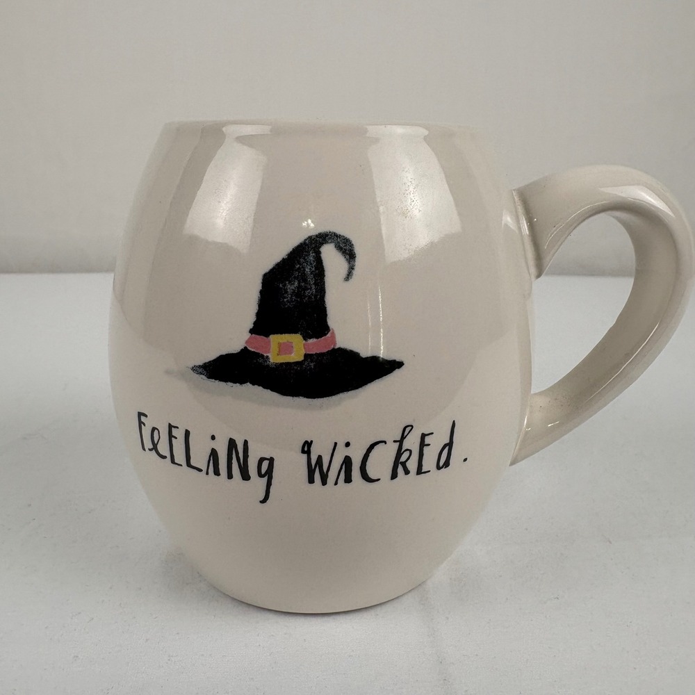 Rae Dunn Artisan Collection Feeling Wicked Witch Hat Halloween Coffee‎ Mug